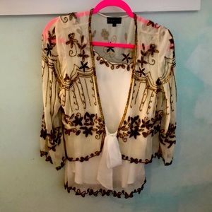 Beaded tank and jacket